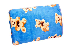 Microfiber Teddy Printed Bath Towel 400 Gsm | Absorbent Super Soft & Comfortable Quick Drying Bathing Towel (Blue)