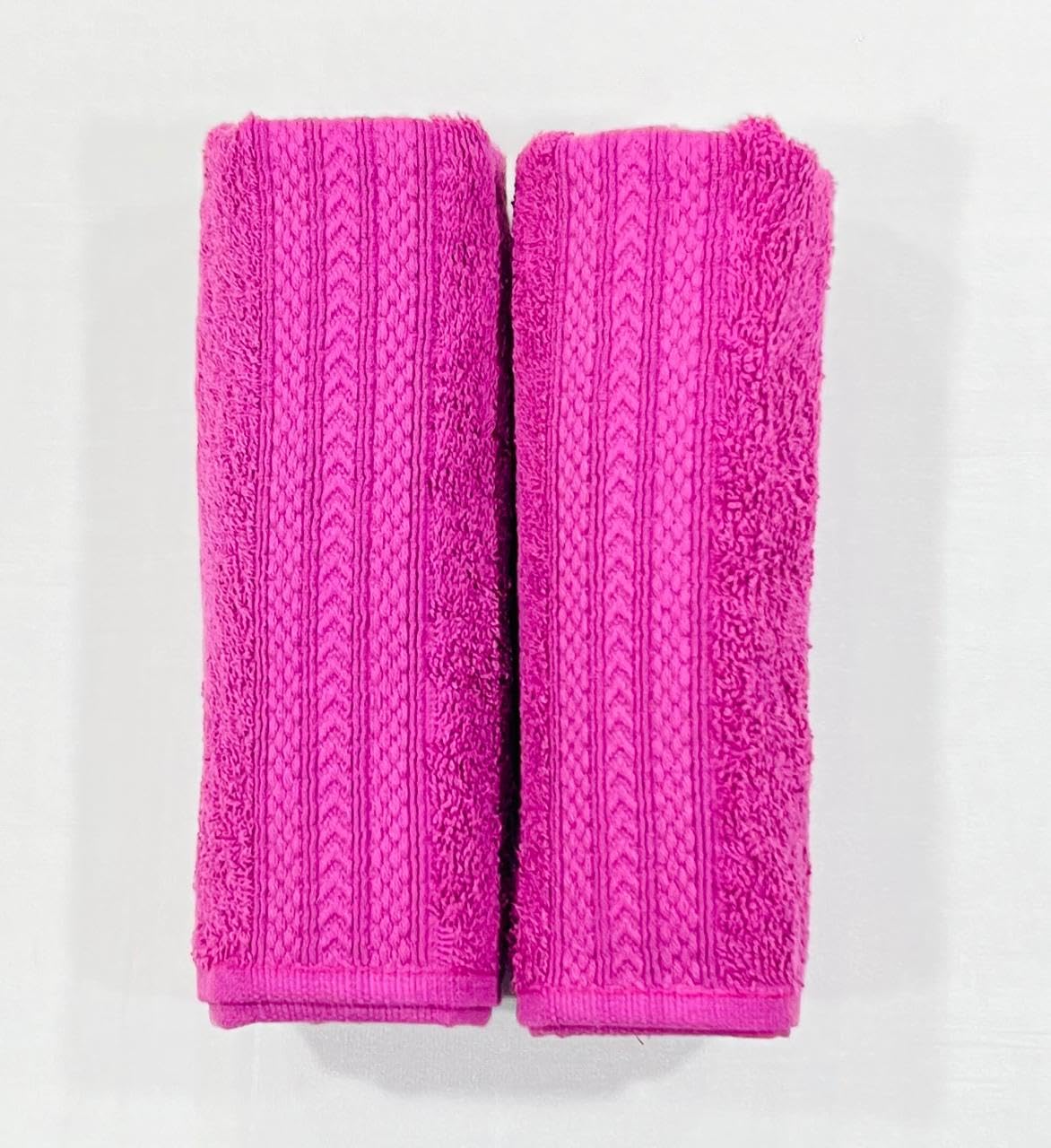 Bombay Dyeing Tulip 100% Soft Cotton Hand Towels 1200 Gsm (Purple) - Set Of 6