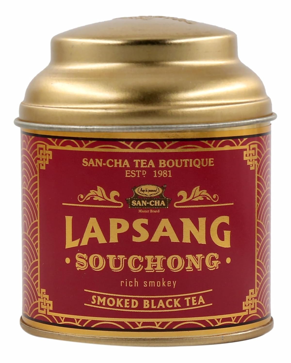 San-Cha Lapsang Souchong Smoked Black Tea - 50gm, 1.7 Ounce | Rich Smokey Notes - Environment Friendly & Made In Corn Fiber | Medium Caffeine