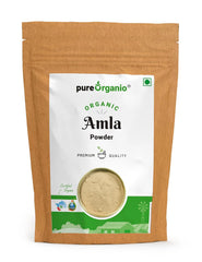 Pure Organio Organic Amla Powder Versatile Amla Powder For Eating & Healthy Hair Nourishment, Vitamin C Rich, Gooseberry Powder Npop Indian Organic Certified | 200gm 0.4lbs