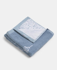 Jockey T224 Men'S Cotton Rich Terry Ultrasoft & Durable Printed Hand Towel 400 Gsm | Pack Of 2 (Dusty Blue)