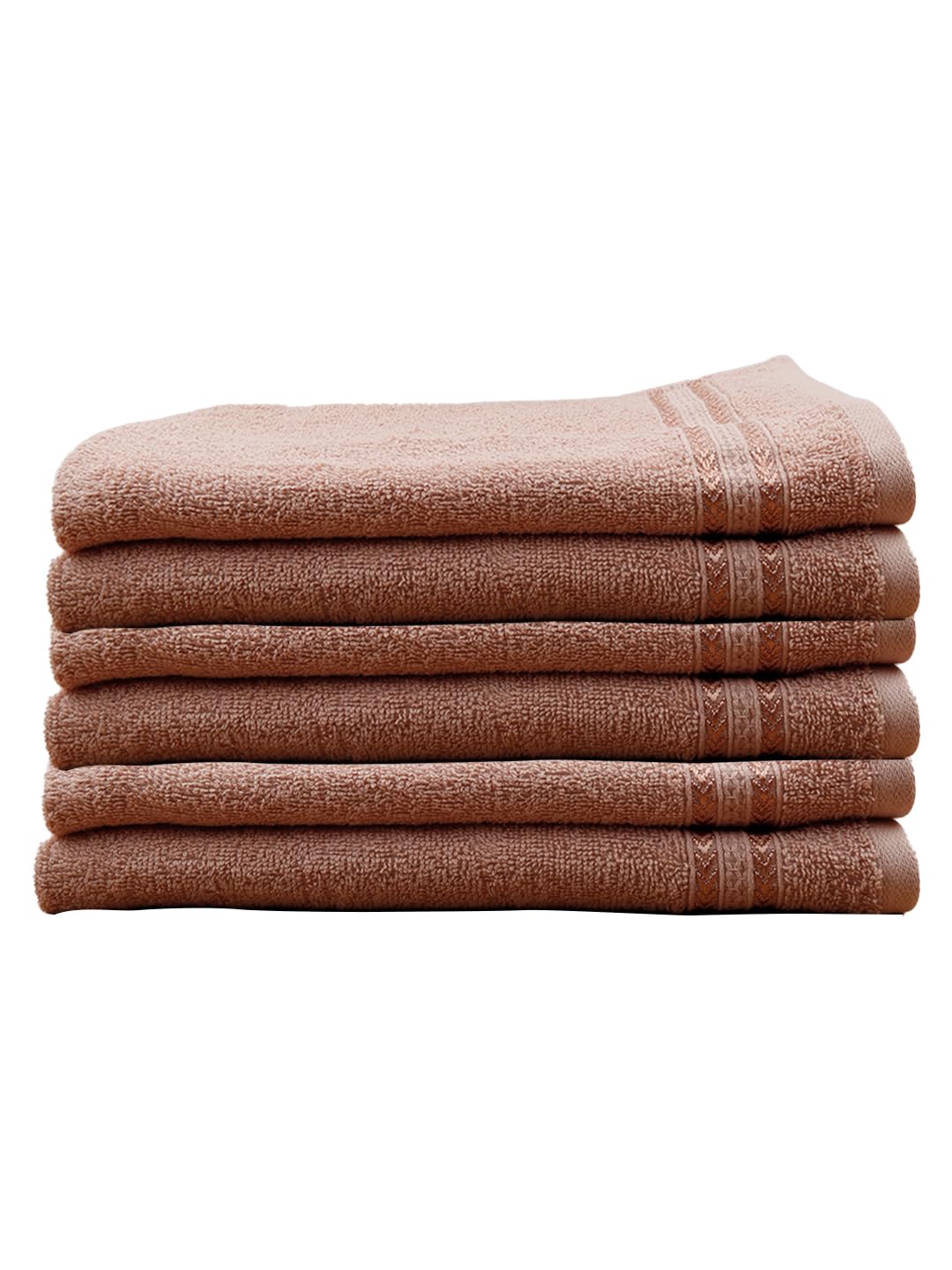Ramraj Cotton Premium Soft & Absorbent Terry Hand Towel 900 Gsm (Pink) - Pack Of 6
