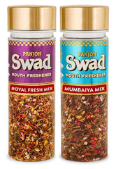 Panjon Swad Royal Fresh Mix & Mumbaiya Mix Mouth Fresheners 250gm, (125gm *2 Bottles)