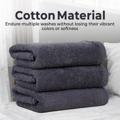 Avni Home 100% Cotton Hand Towel 300 Gsm | Ultra Soft, Absorbent, Quick Dry Towels For Facewash, Gym, Sports, Travel | Quick-Dry Fitness Towels - Pack Of 3 (Tone Grey)