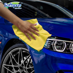Softspun Microfiber Small Wipes Towel 340 Gsm | Multipurpose Super Soft Absorbent Cleaning Towels | 4 Piece (Multicolor)