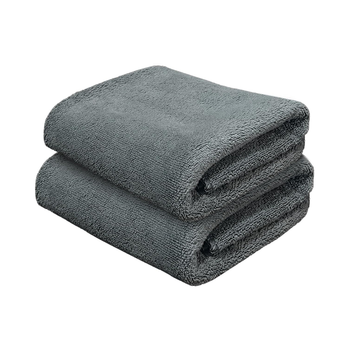 Yellow Weaves Super Soft Microfiber Hand Towels, Gym & Workout Towels 400 Gsm, (Grey) Set Of 2