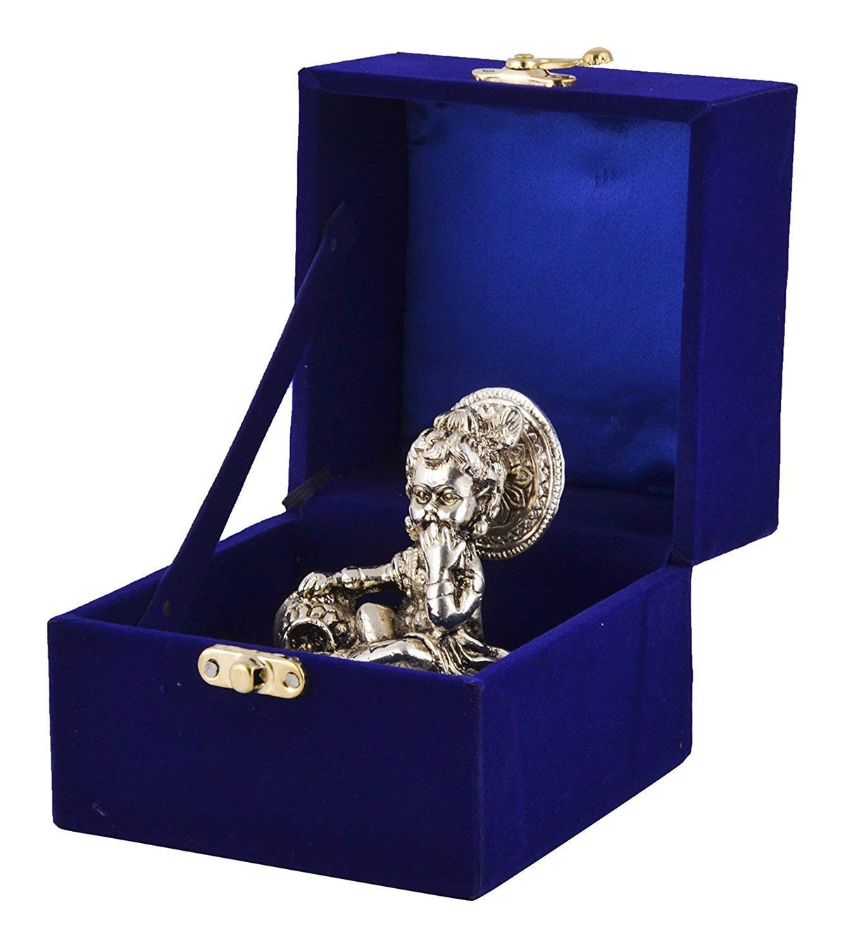 God Idol Laddu Gopal Murti, Silver Plated, Bal Krishna Idol, Aluminium, Statue, Handmade, All Occasion, Showpiece Idols | Best Gift Option, Krishna Murti