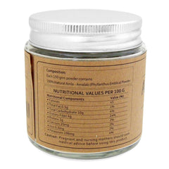 Kabeela Living Pure & Natural Amla Powder, Indian Gooseberry Powder, Rich In Vitamin C Iron & Calcium, For Skin Hair & Eye Care, Boosts Immunity & Digestion | 150gm 0.3lbs