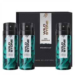 Wild Stone Edge Body Spray Deodorant For Men 450ml 15.2 Fl.oz. Pack Of 3 | Perfect For Use All Seasons