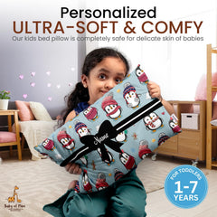 Personalized Pillow For Kids, Super Soft Cotton Kids Cushion - 12 X 18 Inches | Custom Name, For 5 Years Old Kids, Adorable Prints | For Head, Neck Support Baby Pillow - Pillow 10