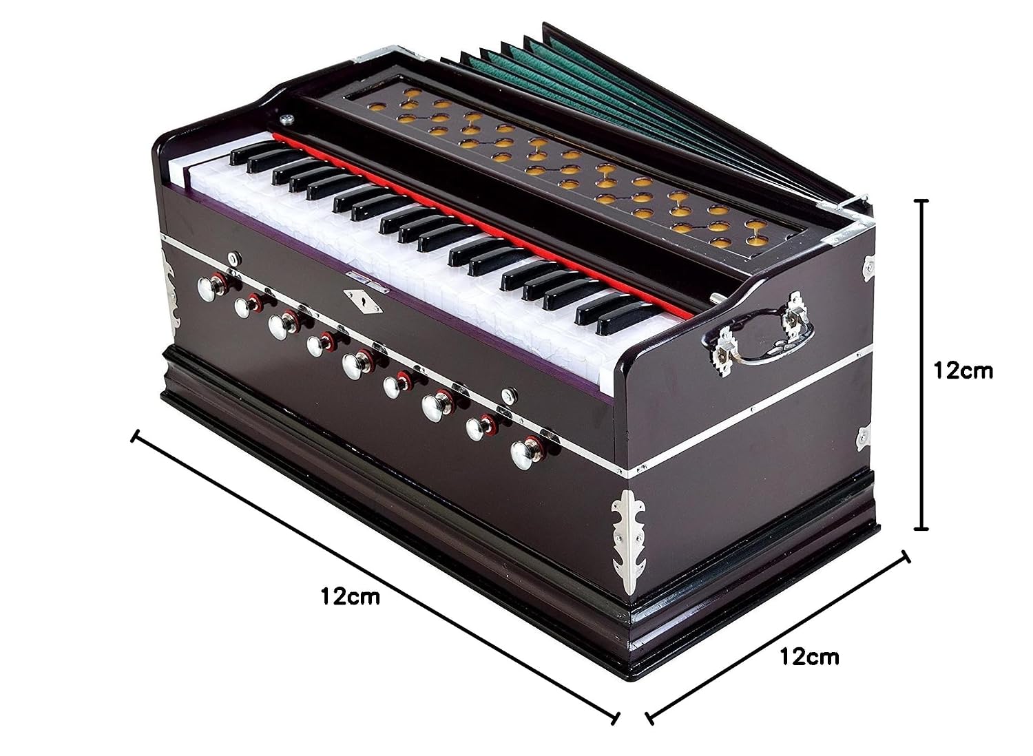 Best Harmonium With Cover - 9 Stopper, Churidar Bellow, 42 Keys, Two Reeds (Bass-Male), 3 1/2 Octave | Handmade Instrument