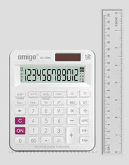 Amigo MJ-120D, Desktop Calculator, Large 12-Digit Display, 120 Steps Check, Memory Keys | Calculator Is Perfect For Use In The Office, Classroom