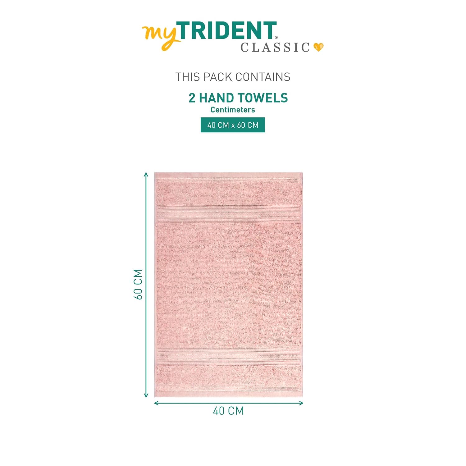 Mytrident Cotton Hand Towel 600 Gsm | For Men & Women Classic Towel 100% Cotton Hand Towel (Victorian Pink)- Pack Of 2