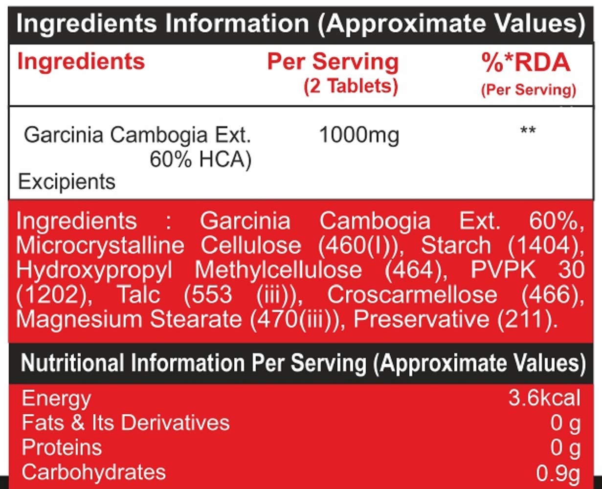 Pharmgrade Healthy Living Garcinia Cambogia 1000mg For Men & Women, 100% Natural Garcinia Cambogia Extract Boost Fat Mobilization | 30 Tablets 50gm 0.1lbs