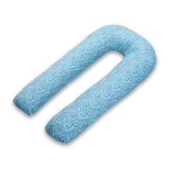 U Shaped Pregnancy Pillow, Maternity Pillow, 100% Cotton, Removable Cover, Tree Of Life Deign, Sky-Blue | Super Premium Pillow For Sleeping, Versatile Use, Pregnocare Microfibers Pillow