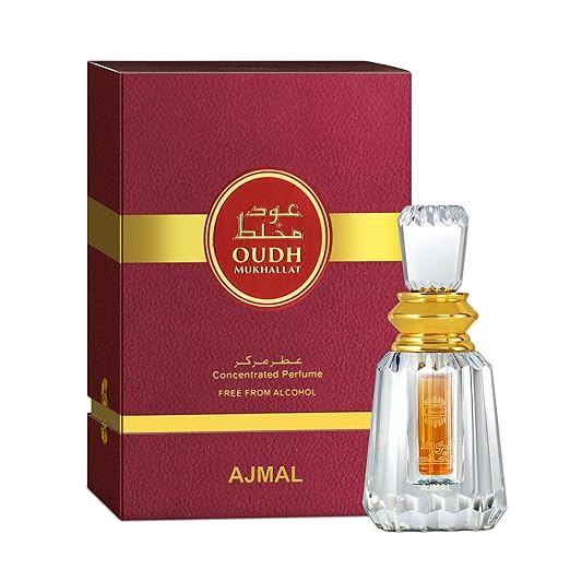 Ajmal Oudh Mukhallat Concentrated Perfume Free From Alcohol 6ml 0.2 Fl.oz. | For Unisex