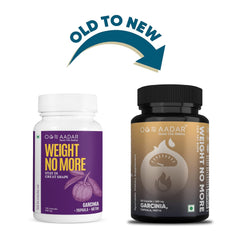 Aadar Weight No More, Natural Weight Loss & Fat Loss Ayurvedic Fat Cutter Supplement, Belly Fat Burner For Women & Men, Garcinia, Triphala, Methi | 120 Capsules 150gm 0.3lbs