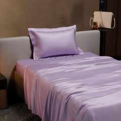 Single Bedsheet With 1 Pillow Cover - 60 X 90 Inches, Lilac | Premium Bedding Set, Home Decor, Wedding Gift For Couples, Housewarming, Anniversary