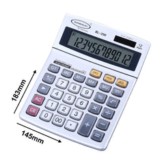 Bambalio 12 Digits Bl-200 Big Display Electronic Calculator With 3 Years Warranty | Solar Panel & 3 Years Battery Life