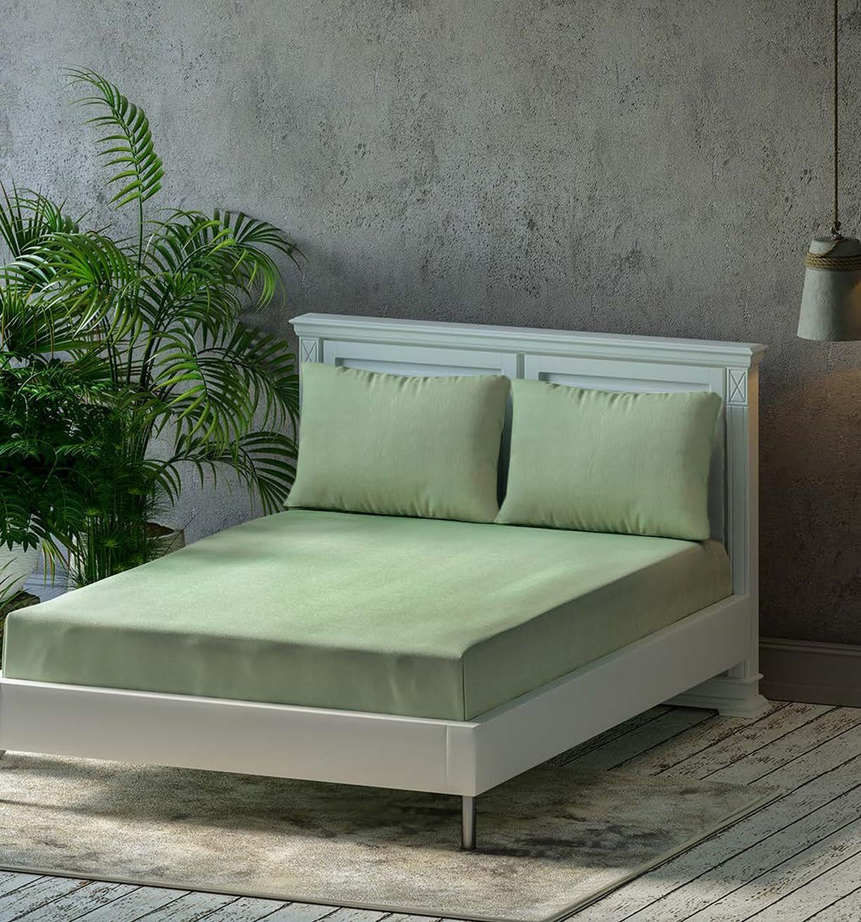 King Size Flat Double Bedsheet Set With 2 Matching Pillow Covers (108 X 108 Inches, Moss Green) | Best For Festival Gifting, Housewarming, Anniversary Gifts Friends Family Gifting