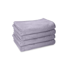 Housse Premium Microfiber Face Towel 600 Gsm | Korean Beauty Quick Dry Makeup Remover Antimicrobial for Sensitive Skin Face Towel (Pack Of 4) - Dapple Grey
