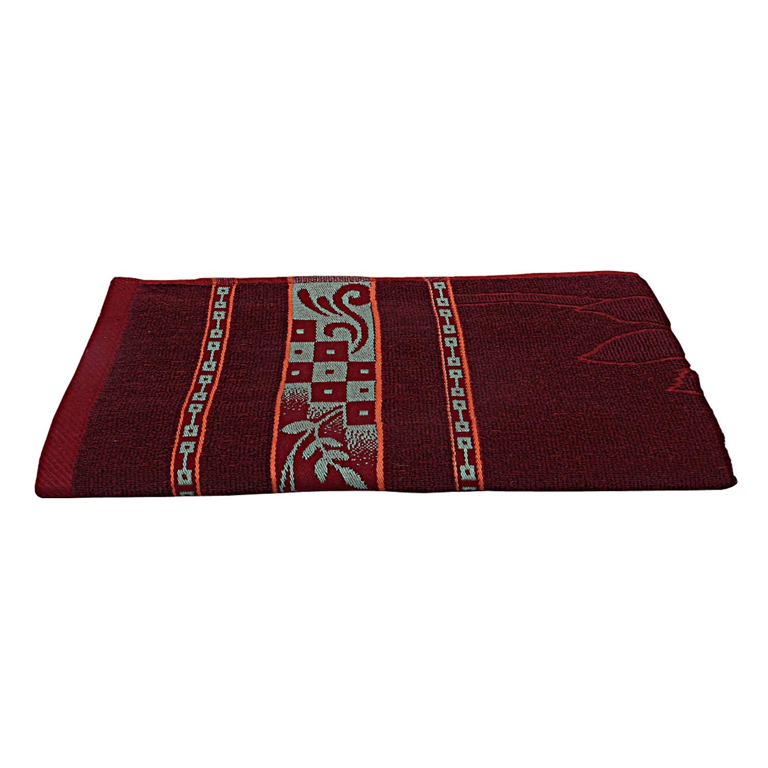 Kuber Industries Cotton Bath Towel 400 Gsm - 2 Pieces (Maroon)