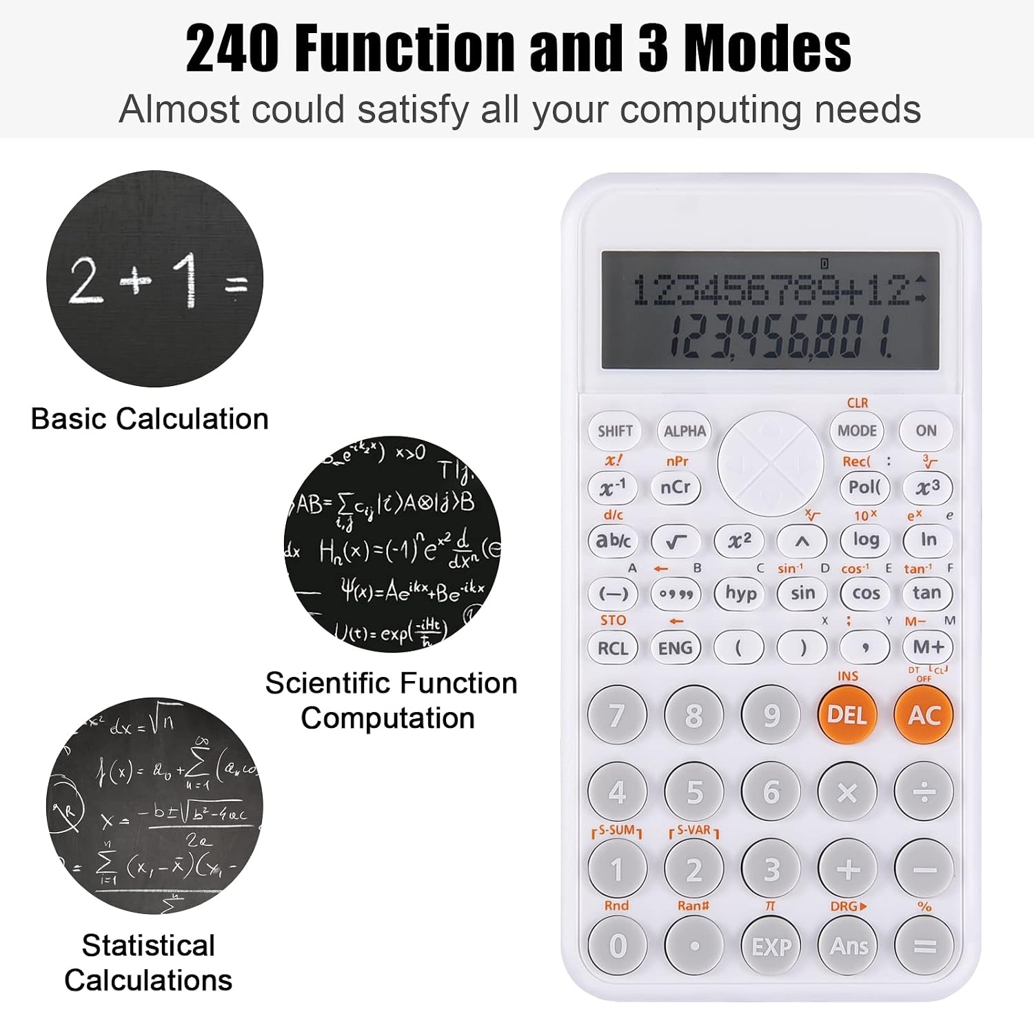 EooCoo 2-line Standard Scientific Calculator, Cute Desk Accessories, Portable And Cute School Office Supplies, Suitable For Primary School To College Student Use
