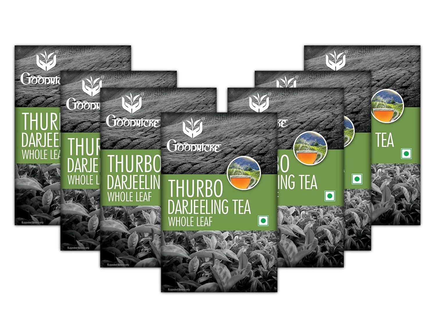 Goodricke Thurbo Darjeeling Whole Leaf Tea - Pack Of 7 X 100gm, 3.5 Ounce Each | Premium Black Long Loose Tea Leaves With Rich Taste - 100% Pure & Original Single Estate Chai Patti | Low Caffeine