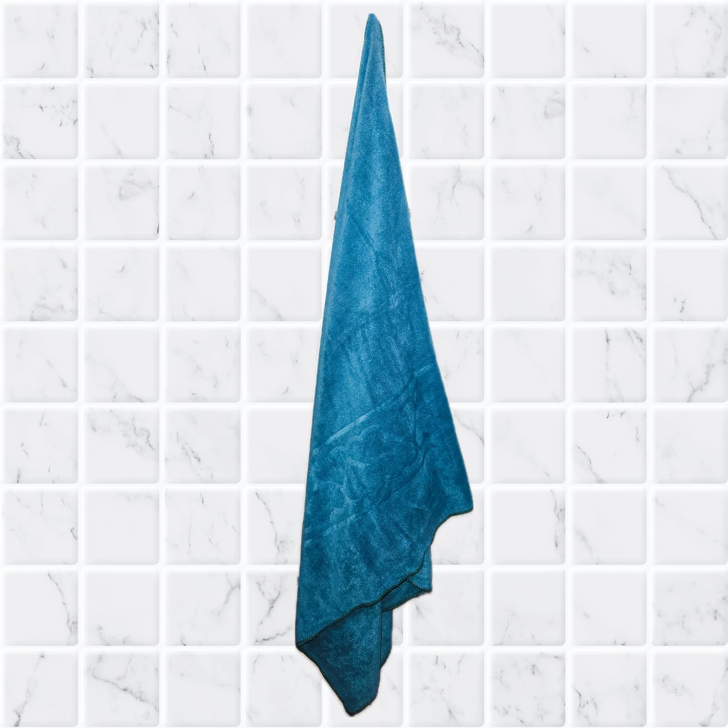 Nive Home Linens Microfiber Bath Towel 400 Gsm | Self Design, Ultra Soft, Super Absorbent, Quick Dry (Teal)