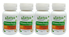 Satya Naturals Terminalia Arjuna Extract Capsules Highest Potency, 100% Herbal Product | 60 Veg Capsules 100gm 0.2lbs Each Pack Of 4