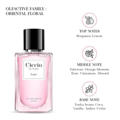 Ciccio Luxe Eau De Parfum For Women 100ml 3.4 Fl.oz. | Long Lasting Luxury Fragrance