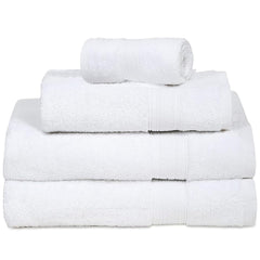Ambra Linens Highly Absorbent Towel 500 Gsm | 100% Cotton, Soft And Plush, All Seasons Use, Large, Everyday Use, Durable (1hand, 1face, 2bath Towels Set) | White