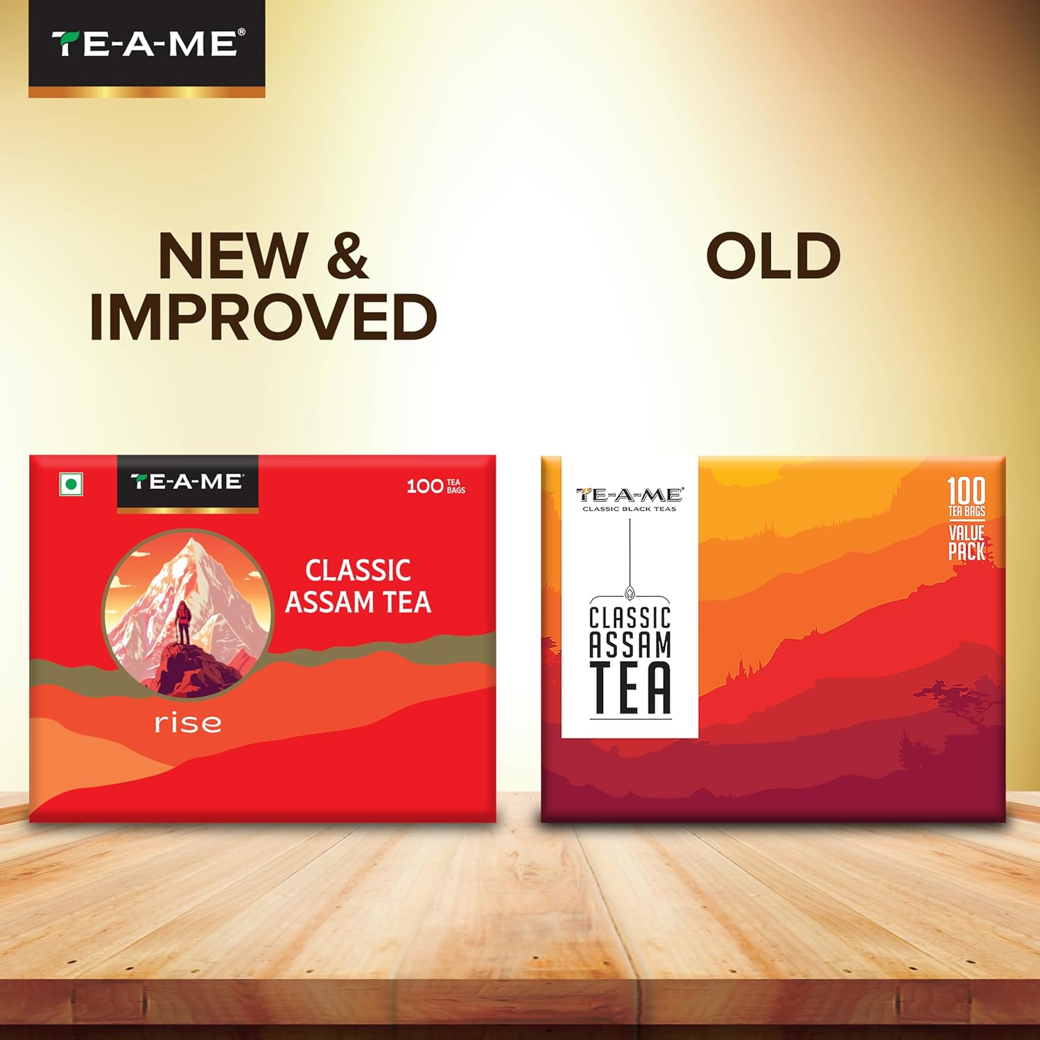 TE-A-ME Classic Assam Rise Tea - Pack Of 3 X 100 Tea Bags | Full-Bodied Taste, Rich & Bold Flavor