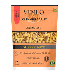 Vemlo Kashmiri Garlic 100% Fresh & Natural Organic Single Clove Garlic, Premium Himalayan Allium Sativum For Strong Immunity, A Taste Of Himalayan Tradition | 100gm 0.2lbs