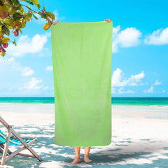 Tiqh 100% Zero Twist Cotton Highly Absorbent & Quick Dry Extra Large Soft Beach Towel 600 Gsm (Green)