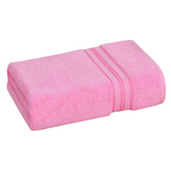 Cotton Bolls Textiles 100% Cotton Bath Towel 600 Gsm | Super Soft & Absorbent Quick-Dry Bath Towel Textured & Durable Cotton Towel (Baby Pink)