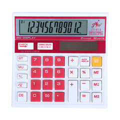 Jito JT-512 White- Pink Electronic Calculator With 18 Months Warranty | 12 Digits , Check & Correct