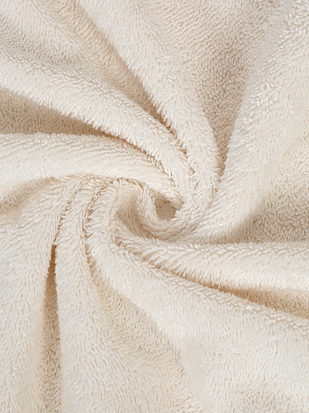 Ambra Linens Highly Absorbent Towels Set 500 Gsm | 100% Cotton Soft & Plush All Seasons Use Large, Everyday Use, Durable | 4 Pcs Hand Towel Set (Cream)