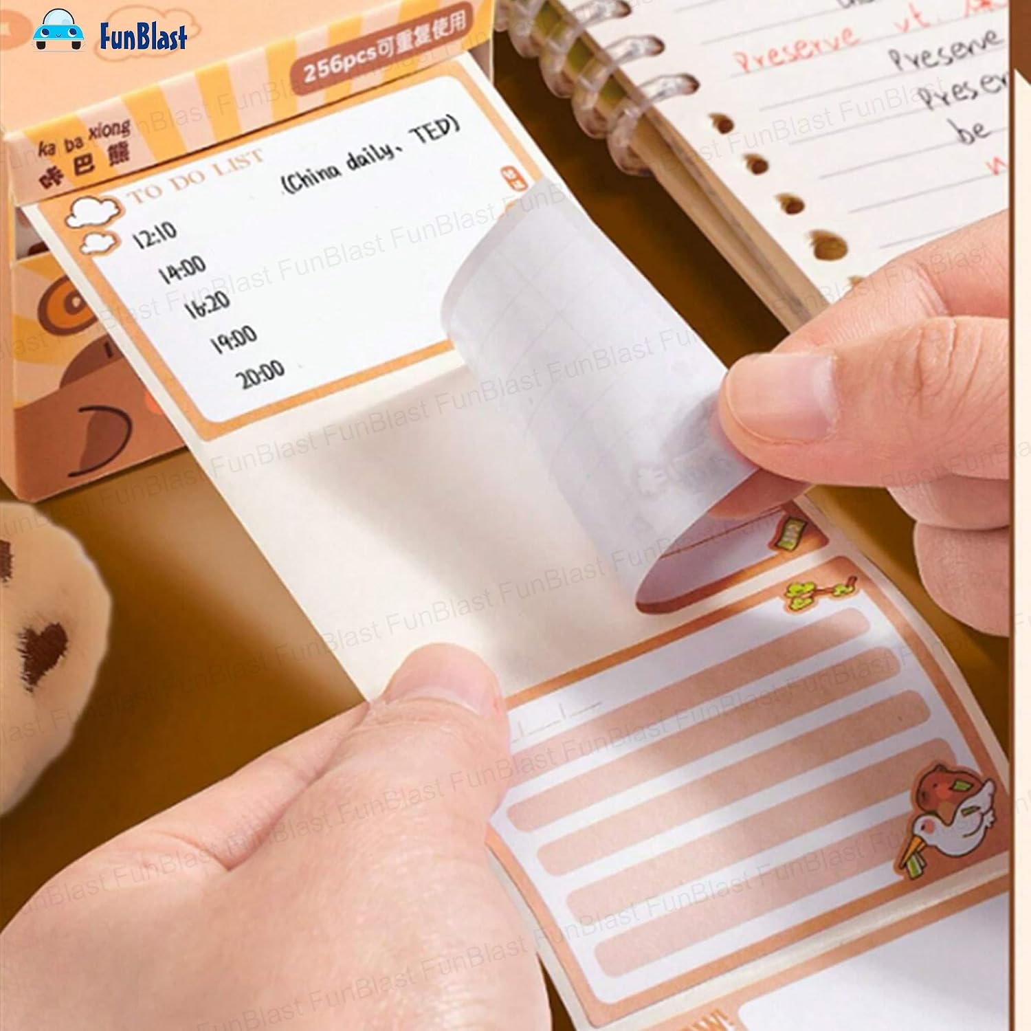 Theme Sticky Notes – 256 Pcs Peel Off Sticky Notes, Kawaii Stickers, Stick Notes For Study