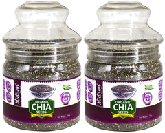 Midiron Chia Seeds With High Fiber & Protein Healthy Chia Seeds For Weight Loss, Unroasted Chia Seed Edible, Immunity Booster, Rich In Calcium | 400gm 0.8lbs Each Pack Of 2