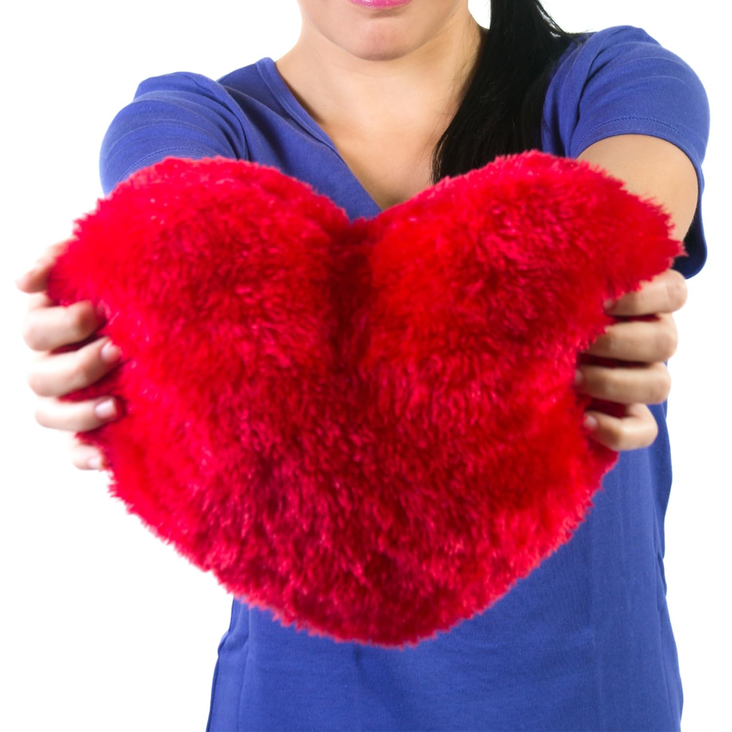 Heart Shape Cushion Pillow Valentine Gift, Red Love Pillow - 12"X12 Inch | For Girlfriend, Boyfriend, Couples, Husband & Wife Valentine's Day Love Pillow, Valentine Week Gift Item