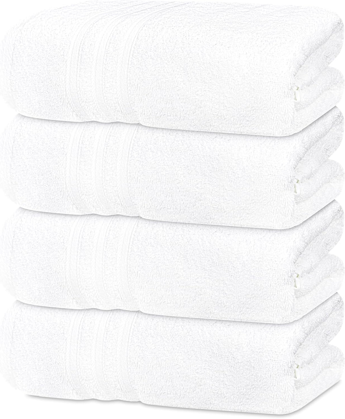 Tiqh 100% Cotton Thick & Plush Luxury Hand Gym & Workout Hand Towel 800 Gsm - Set Of 4 (White)