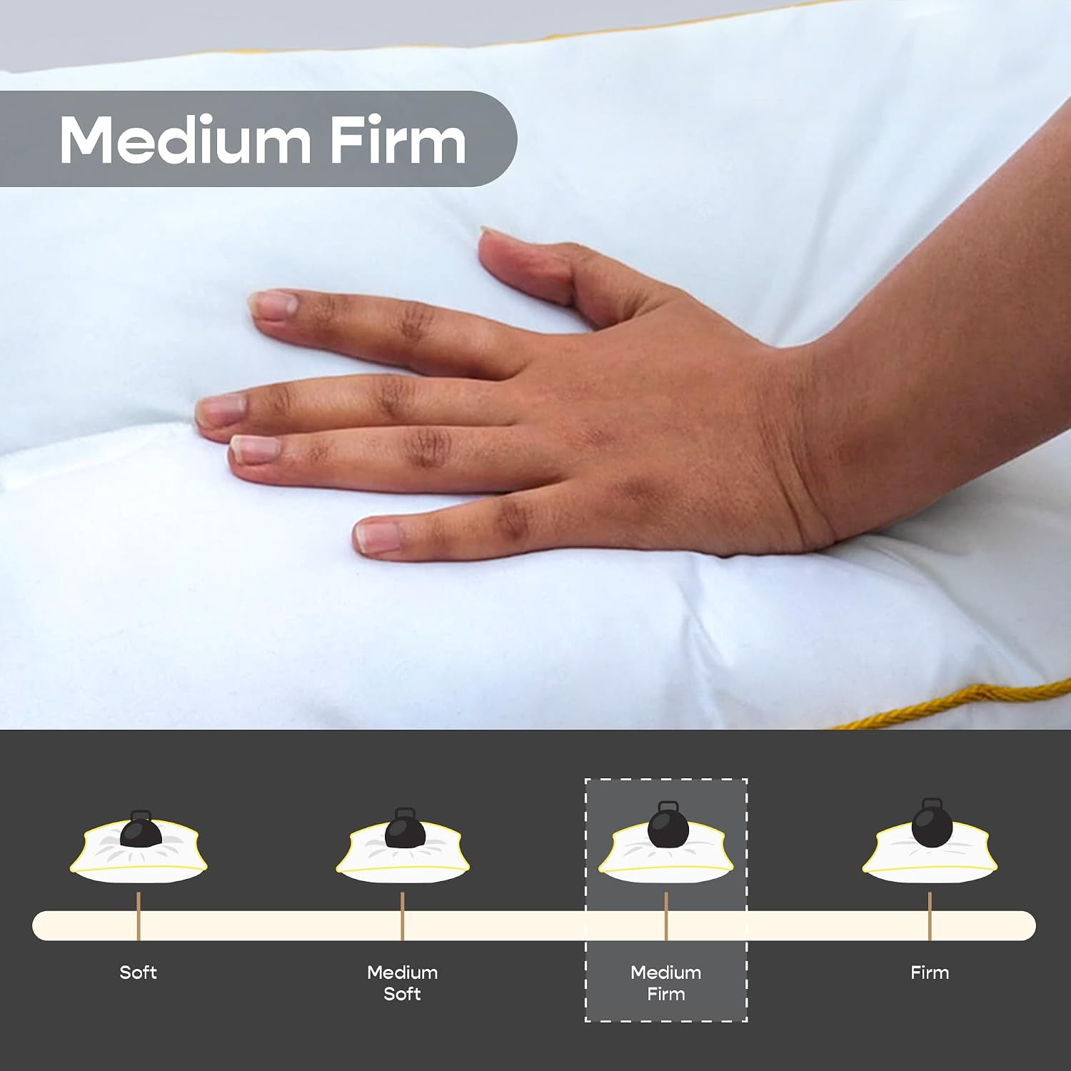Slim Pillow With Microfiber Pillow, Designed For Neck & Spine Alignment, White, Standard Size - 26x16 Inches | Ideal For Minimal Elevation, Bed Pillow, Machine Washable - Pack Of 1