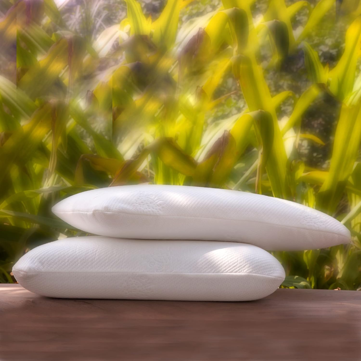 Gel Memory Foam Pillow With White Design Cover, King Size - 23 L X 15.5 W X 5 H Inch | Dual-Sided Pillow, Bed Pillow, Hypoallergenic, Washable | Well Suited For All Sleeping Styles