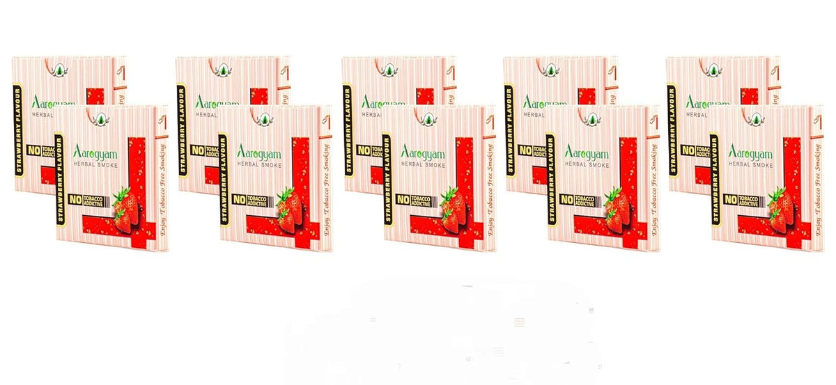 Strawberry Flavour Cigarette For Relieve Stress & Mood Enhance - 10 Sticks In Each Packet | No Bad Smell, Non Addictive, No Harmful - Tobacco & Nicotine Free
