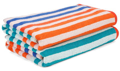 Ambra Linens Highly Absorbent Bath Towels 1 Kg | 100% Cotton, Soft & Plush All Seasons Use, Extra Large Size (Aqua)- Pack Of 2