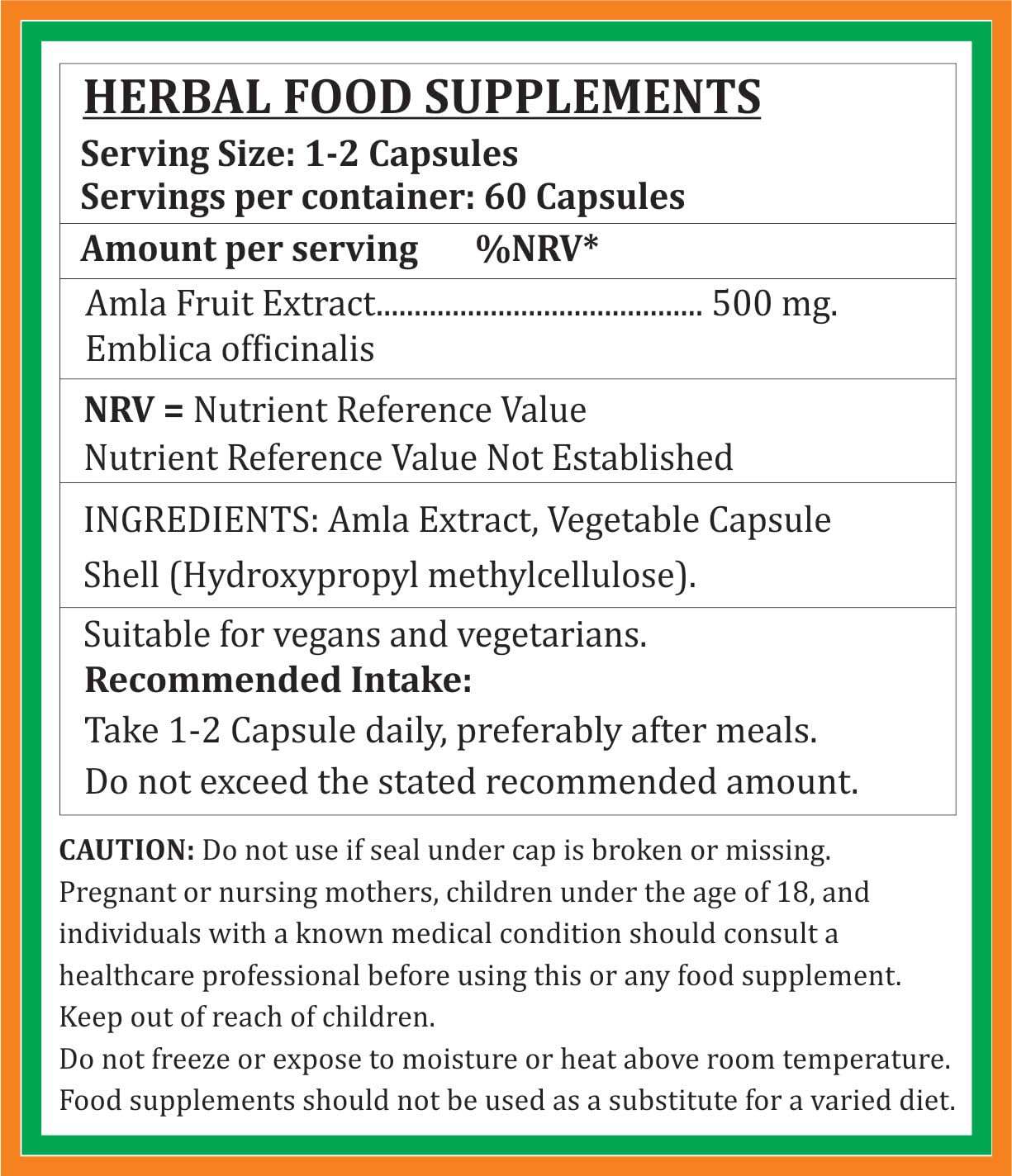 Satya Naturals Emblica Officinalis Amla, Amalaki Extract Capsules Highest Potency, 100% Herbal Product | 500mg 60 Veg Capsules 100gm 0.2lbs Each Pack Of 2