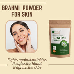 Bliss Of Earth 100% Pure & Natural Brahmi Powder Bacopa Monnieri, Health & Wellness Essentials | 100gm 0.2lbs Each Pack Of 2