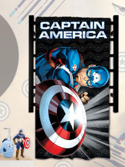 Athom Living Captain America Kids Bath Towel 350 Gsm | Super Soft, Quick Dry, Highly Absorbent, Lightweight & Durable Towel