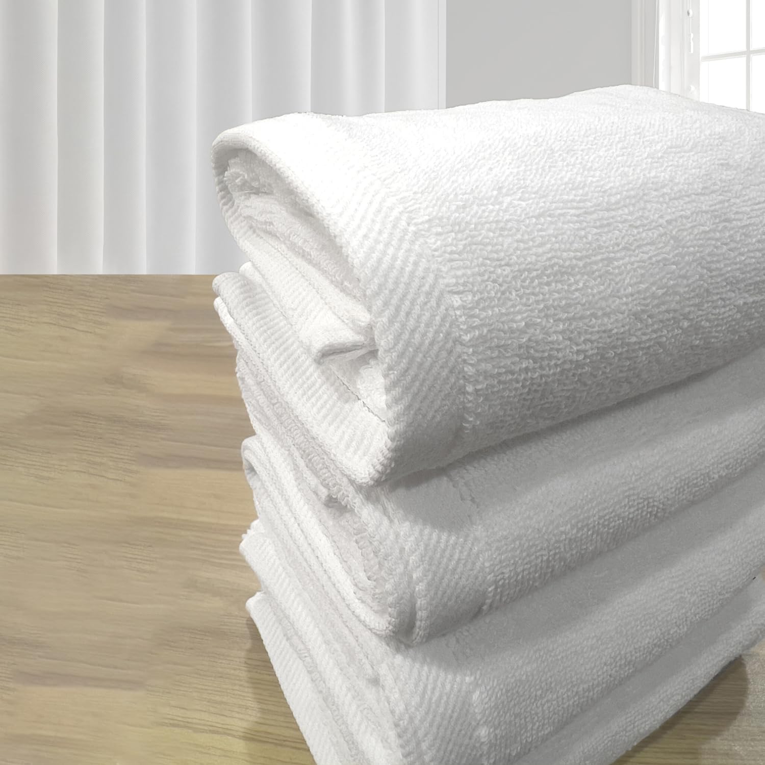 The Veloure Hotel White Hand Towel 700 Gsm | Pure Cotton Super Soft Anti Microbial Towels (Set Of 4)